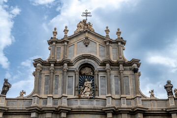 Facade of SantAgata Cathedral in Catania