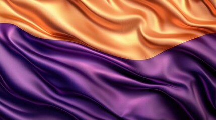 Obraz premium Abstract image of flowing, draped fabric in shades of orange and purple