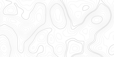 The grey white on black contours vector topography stylized height of the lines. The concept of a conditional geography scheme and the terrain path. Ultra wide. Map vector terrain Illustration.	
