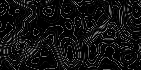 The black grey on white contours vector topography stylized height of the lines. The concept of a conditional geography scheme and the terrain path. Ultra wide. Map vector terrain Illustration.	
