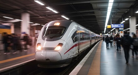 Snowman in Snowy Landscape with Falling Snow