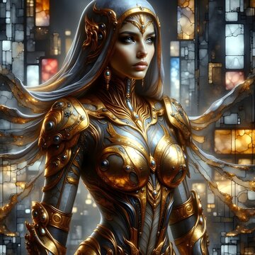 Futuristic Android  Generated image	