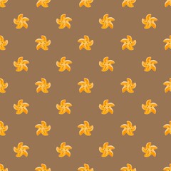 Obraz premium Seamless pattern with cute watercolour dancing starfish on a brown background