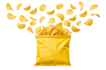 Crispy french fries vector illustration in a bag, a sweet and savory food design