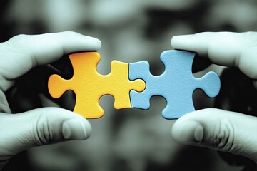 Two puzzle pieces fitting together (1)