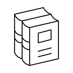 Book Line Icon Editable Stroke. Education, Study, Library, Reading, Science, Student, Graduation, Bookstore Icons Vector Illustration