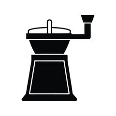 Silhouette of a a Grain grinder 