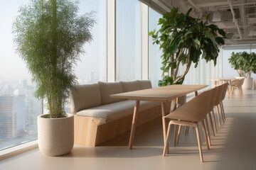 Obraz premium modern living space designed with innovative zoning strategies featuring distinct areas for relaxation work and