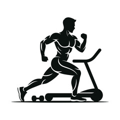 Dynamic Lunge Silhouette Strength & Fitness Motion