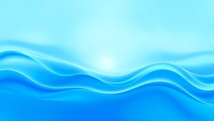 Fototapeta premium Serene Blue Waves Abstract Background Peaceful Ocean Serenity Illustration