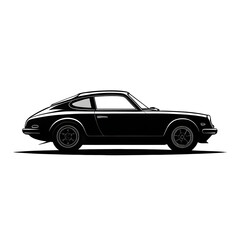 Fototapeta premium black car isolated on white