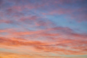 Pastel Colored Sunset Sky