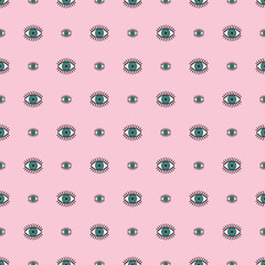 Symbols eyes seamless vector pattern