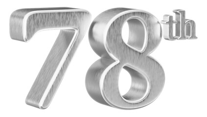 78th Anniversary silver Number 3D