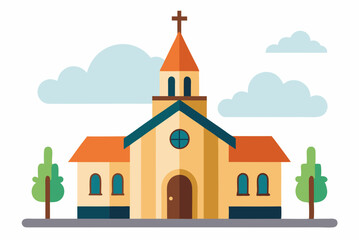 Naklejka premium Church Shape Design Vector
