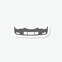 Car bumpers icon sticker isolated on gray background