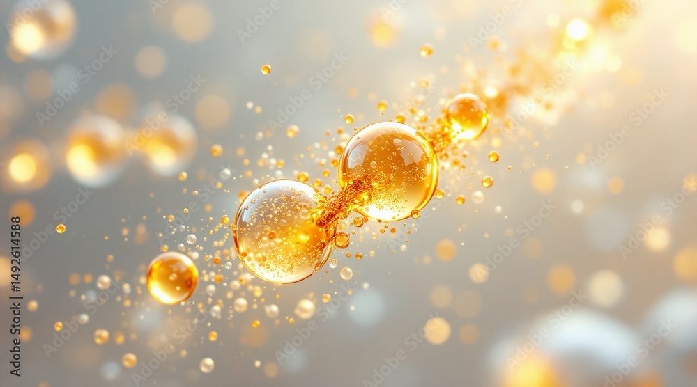Fototapete elegant 3d rendering of a vitamin e molecule, showcasing its structure and detail, ideal for educati