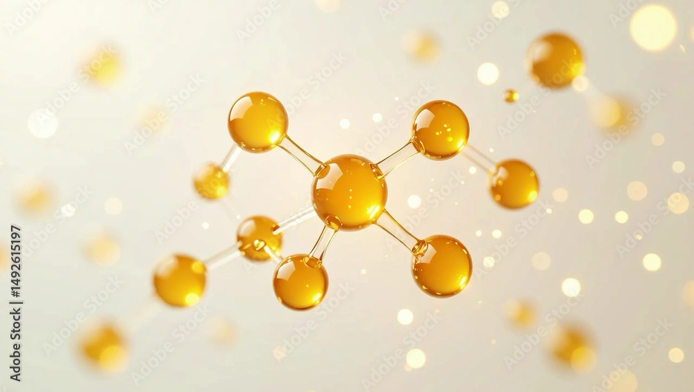 Fototapete elegant 3d rendering of a panthenol molecule, showcasing its structure and design, ideal for scienti