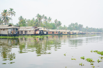 Fototapeta premium Backwater near Alappuzha, Kerala, South India
