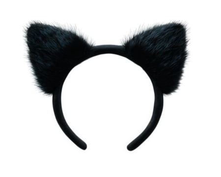 Fluffy cat ears headband designed for costumes and playful outfits, perfect for parties or themed events. This accessory adds fun touch to any look, enhancing creativity and joy