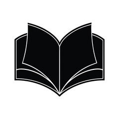 Silhouette of a Open book