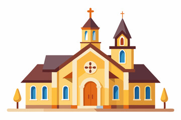 Minimalist Church Background Vector