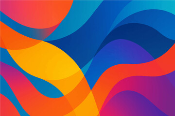 Abstract colorful waves vector design illustration art with rainbow hues and wavy lines.