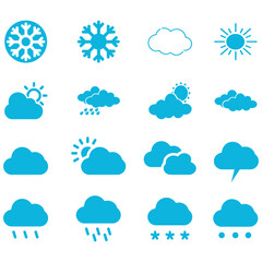 clouds icons , many forms and style