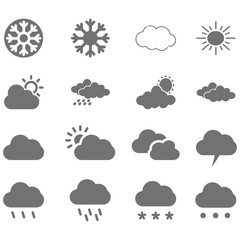 clouds icons , many forms and style