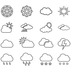 clouds icons , many forms and style