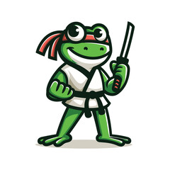 Funny cartoon frog