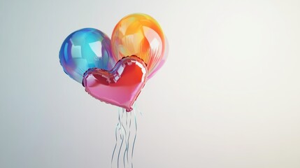 Colorful balloons in heart shape (1)