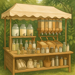 Outdoor Zero Waste Grocery Stand