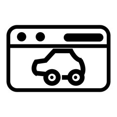 car advertising icon vector