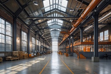 Obraz premium Advanced Industrial Facility with Contemporary Office Design