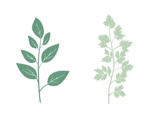 Nature Inspired Botanical Watercolor Leaves - Organic, Eco-Friendly Decorative Background