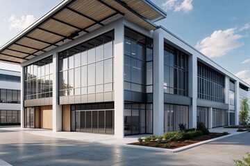 Contemporary Commercial Warehouse Design with Integrated Office Space