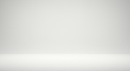 Illuminated Solid White Backdrop in Studio Creating Seamless High Key Lighting Perfect for Decoration and Product Photography