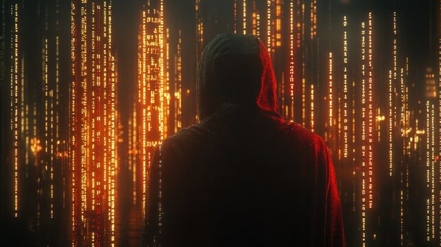 Hidden figure in digital matrix