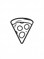 Pizza Slice: Delicious Pepperoni & Cheese Vector Illustration | Fast Food Menu Icon