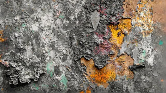 texture of weathered metal with rust and peeling paint; abstract pattern and grunge design