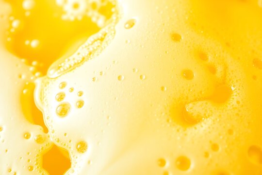 Beer foam texture golden yellow with fractal bubbles - Powered by Adobe