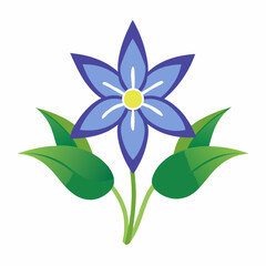 Borage icon on white background