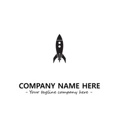 Rocket silhouette logo company design vector illustration