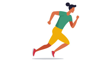 running person cartoon illustration, simple running character vector illustration