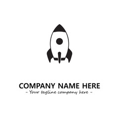 Rocket silhouette logo company design vector illustration