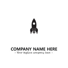 Rocket silhouette logo company design vector illustration
