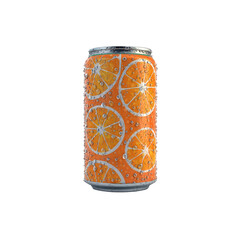Refreshing Orange Juice Can with Condensation - 3D Render