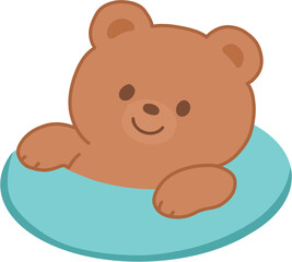 튜브를 탄 곰 캐릭터