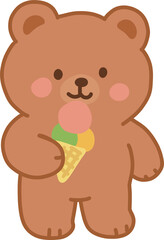 아이스크림을 든 곰